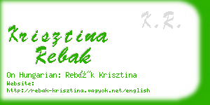 krisztina rebak business card